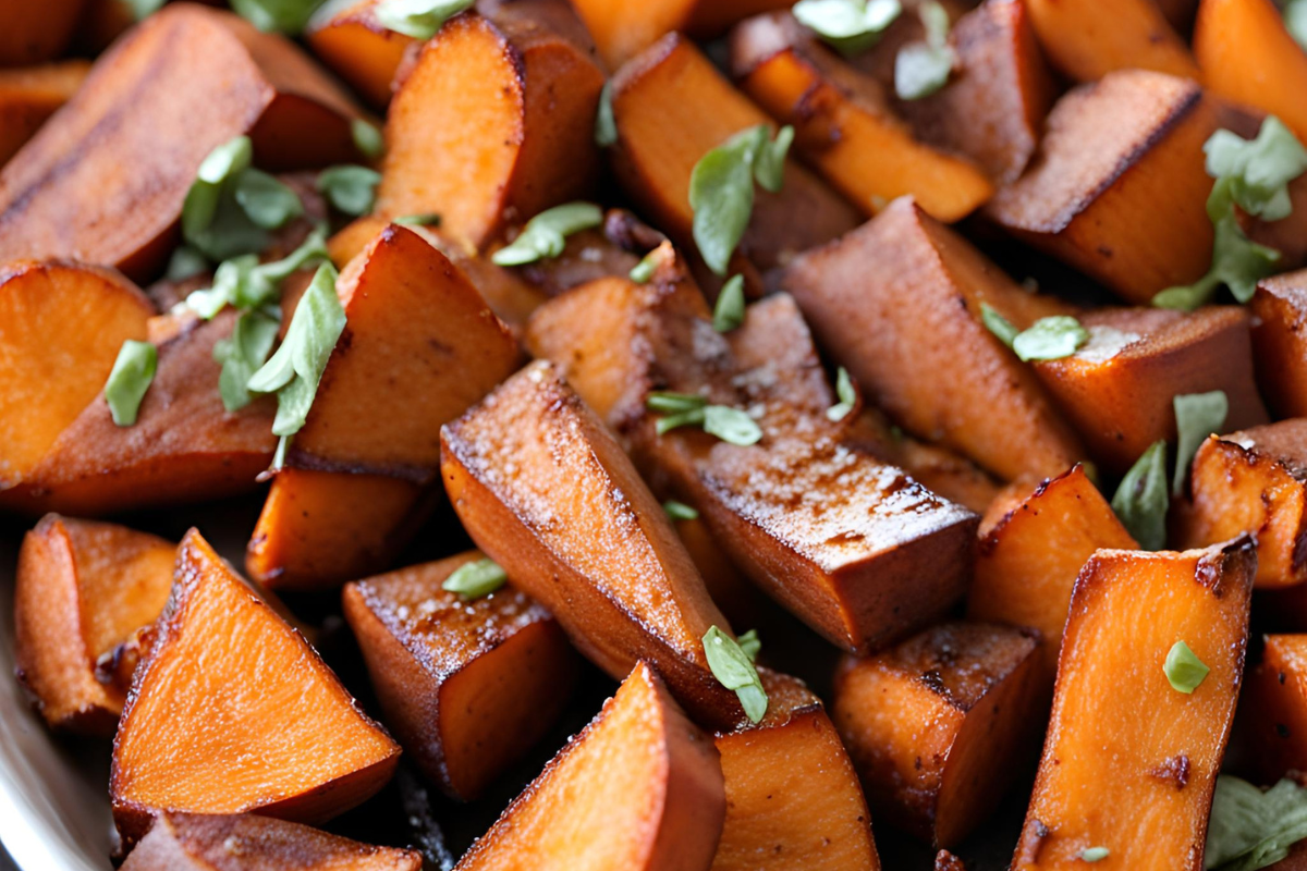 Delicious Honey Cinnamon Roasted Sweet Potatoes Recipe