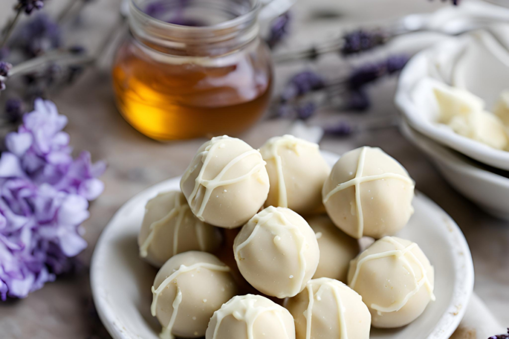 How to Make Honey Lavender White Chocolate Truffles