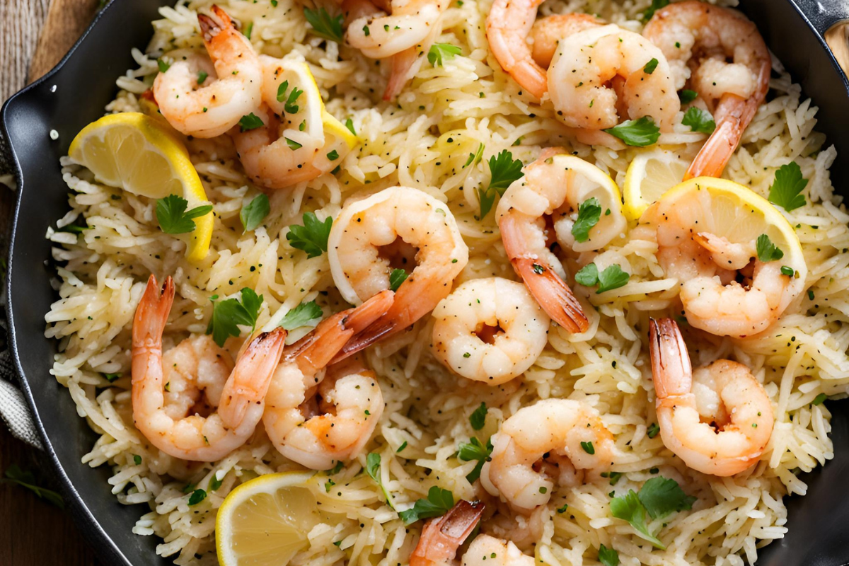 Delicious Lemon Garlic Shrimp and Rice Recipe